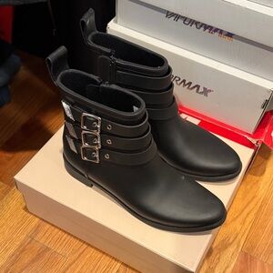 Loeffler Randall Black Ankle Boots with Silver Accents